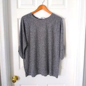 Workshop Republic Nordstrom Marled Grey and White Dolman Sleeve Women's Top Sz0X